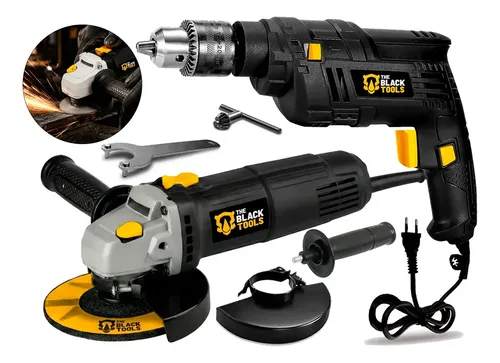 Kit Esmerilhadeira 780W + Furadeira de Impacto The Black Tools